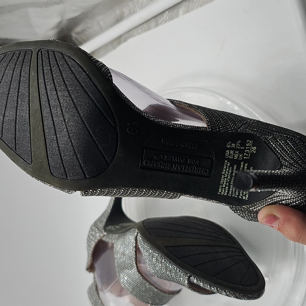Z Christian Siriano Silver Heels Sz 6.5 - Picture 15 of 15
